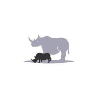 rhino illustration for wildlife day vector