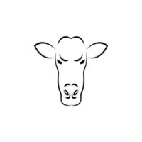 diseño de ilustración de vector de icono de vaca