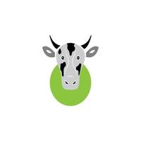 diseño de ilustración de vector de icono de vaca