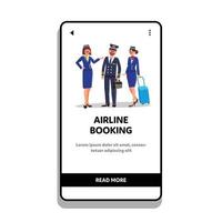 Airline Booking Service For Flying Travel Vector