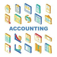 Accounting And Finance Collection Icons Set Vector