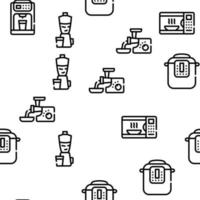 Kitchen Electronics Vector Seamless Pattern