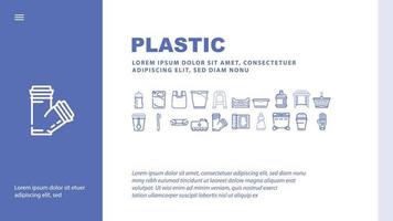 Plastic Accessories Landing Header Vector