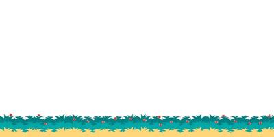 background with a spring grass and flowers. vectorillustration. copyspace vector