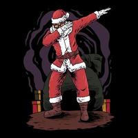 Santa clause with dabbing style premium vector
