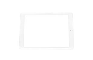 tablet computer with isolate screen on white background photo