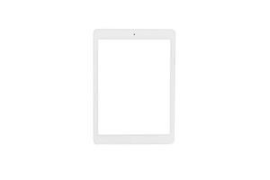 tablet computer with isolate screen on white background photo