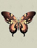 butterfly tattoo neo traditional vector