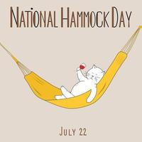 National Hammock Day vector