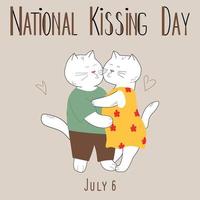 National Kissing Day vector