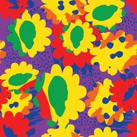 seamless abstact rainbow flowers pattern background , greeting card or fabric vector