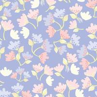 seamless pastel tiny flowers pattern background , greeting card or fabric vector