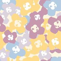 mixed cute hand drawn tiny flowers , seamless pattern background , greeting card or fabric vector