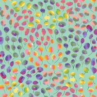 seamless multicolour small flowers pattern on green background , greeting card or fabric vector