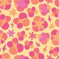 seamless doodle cute flowers pattern background , greeting card or fabric vector