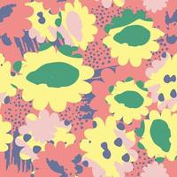 seamless abstact pastel flowers pattern background , greeting card or fabric vector