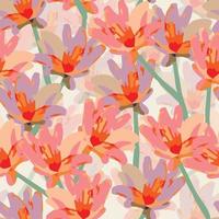 Fondo de patrón de flores abstractas sin costuras, tarjeta de felicitación o tela vector