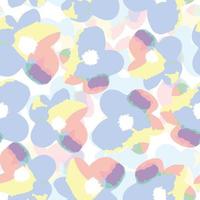 seamless cute hand drawn pastel flowers pattern background , greeting card or fabric vector