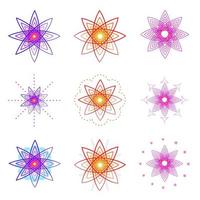 Star flower starburst abstract background vector illustration