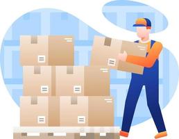 cargo handling vector illustration. E-commerce shopping illustration set. Online Shopping. Shopping icon. illustration