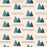 Ethnic Pattern Mountain Ornament vector