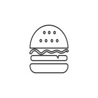 diseño de ilustración de icono de hamburguesa vector