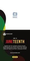 Juneteenth banner abstract, african freedom day. Unique waves, layouts, flyers vector