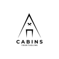 cabin  logo vector   vintage  symbol illustration design
