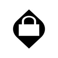 padlock icon vector logo design illustration image