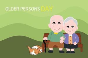 Grandparents' day, older persons and love of old couple