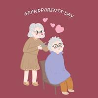 Grandparents' day, older persons and love of old couple