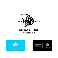 coral fish logo design vector