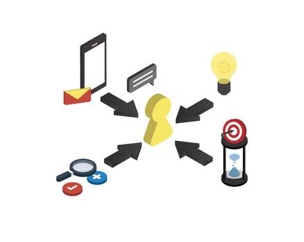 single point of contact or SPoC is a person designated to handle all request or inquiries coming from a client or project vector