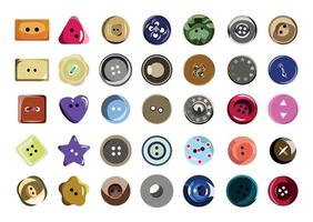 Set of Colored Buttons vector