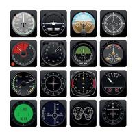 Set of Airplane Indicators vector