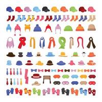 Set of Clothes and Accessories vector