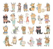 lindos personajes de animales vector