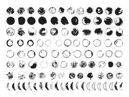 Set of Textured Round Spots vector