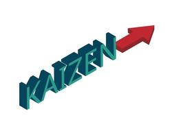 kaizen for business activities that continuously improve all functions vector