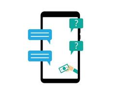 Conversational commerce or chat commerce or conversational marketing is a way online retailers sell their products and services by conversation vector