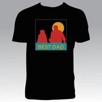 bonito diseño de camiseta de papá vector