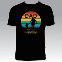 bonito diseño de camiseta de papá vector