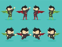 Super Hero boy cute Mascot character vector