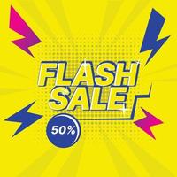 Flash Sale banner and background vector