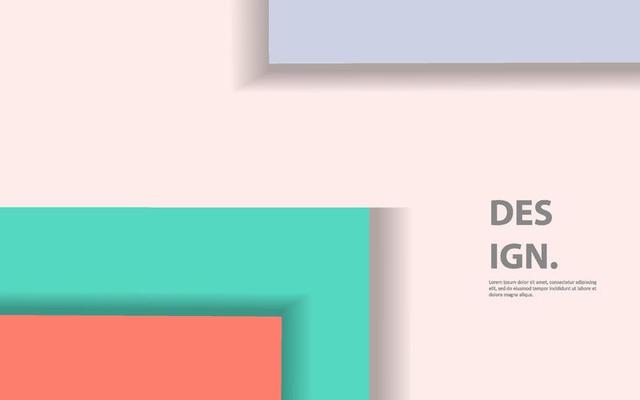Abstract overlap layer origami multicolor background