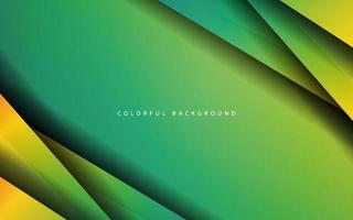 Abstract overlap layer green gradient color background vector