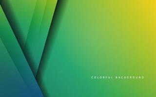 Abstract overlap layer green gradient color background vector