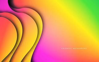 Abstract overlap layer gradient color background vector