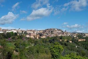 Perugia city with fortification walls photo