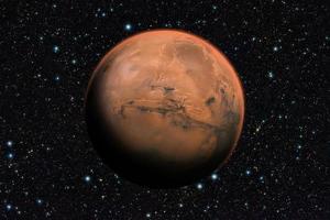 Marte planeta más allá de nuestro sistema solar. foto